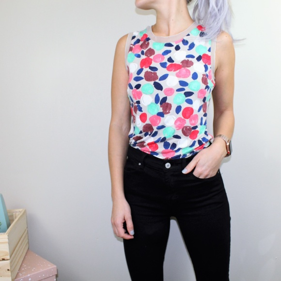 Anthropologie Tops - 🎉 HP-Anthropologie Weston Tank W/Mesh Triming